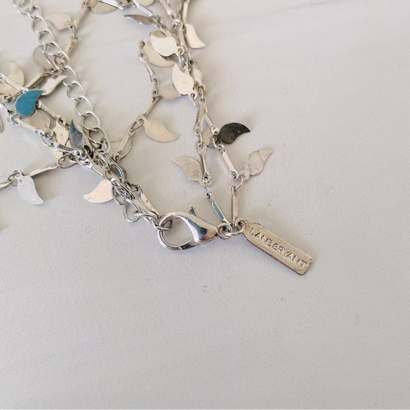 Lane Bryant Crystal Drop Necklace with Leaves- Long - Picture 2 of 3